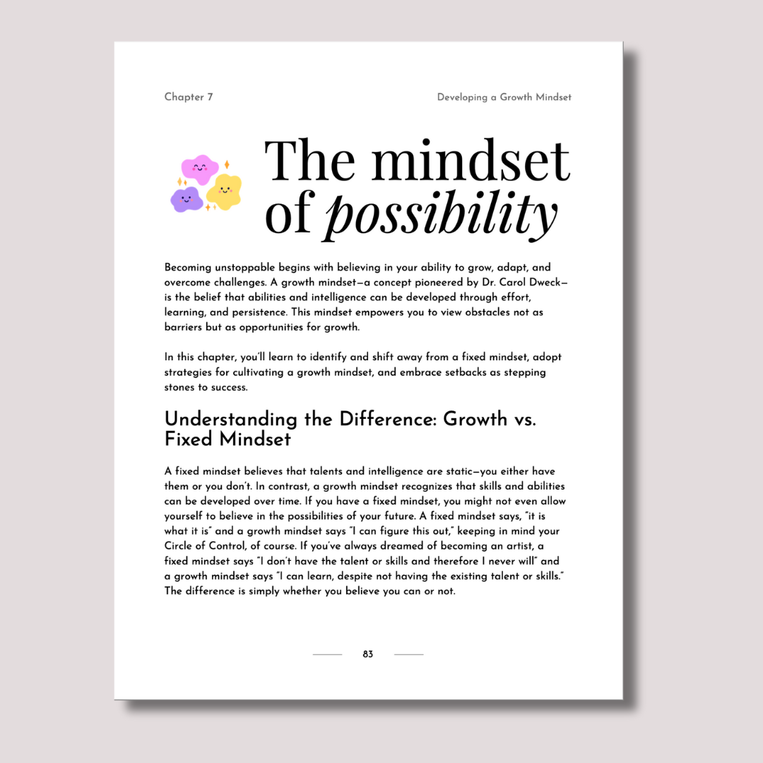 (DIGITAL) Becoming Unstoppable: A guided workbook for healing, growth and transformation